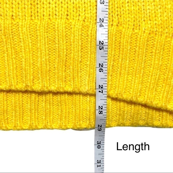 Philosophy Cozy Bright Vibrant Yellow Knit Oversized Crewneck Sweater Sz XS - Picture 10 of 13